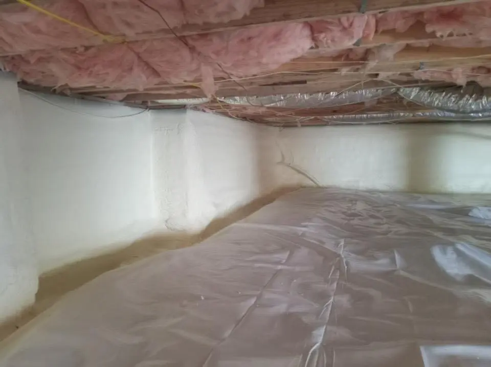 Crawl space encapsulation with closed-cell spray foam for Attic Insulation in Temescal Valley